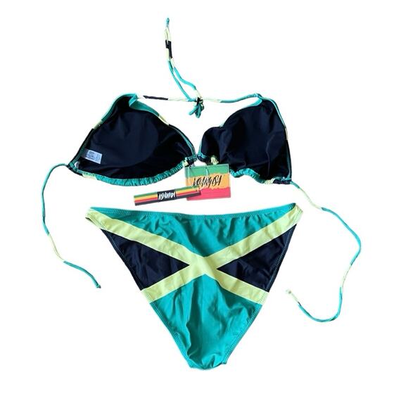 NWT VOARYISA Women's Swimsuit Jamaican Caribbean Rasta African XXL - Picture 3 of 8